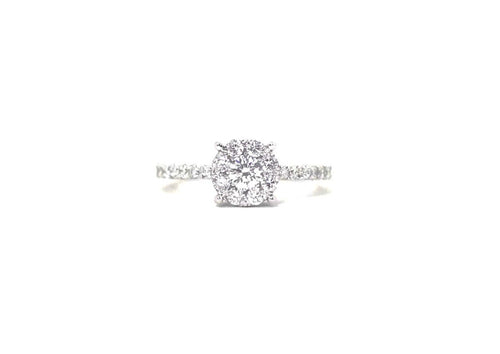medium prestige diamond cluster ring