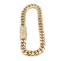 Load image into Gallery viewer, Souly&amp;Co Cuban Diamond Lock Bracelet.