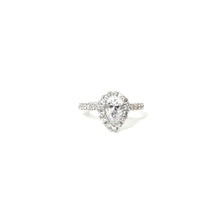 Load image into Gallery viewer, 1ct Pear Shape Halo Diamond Ring